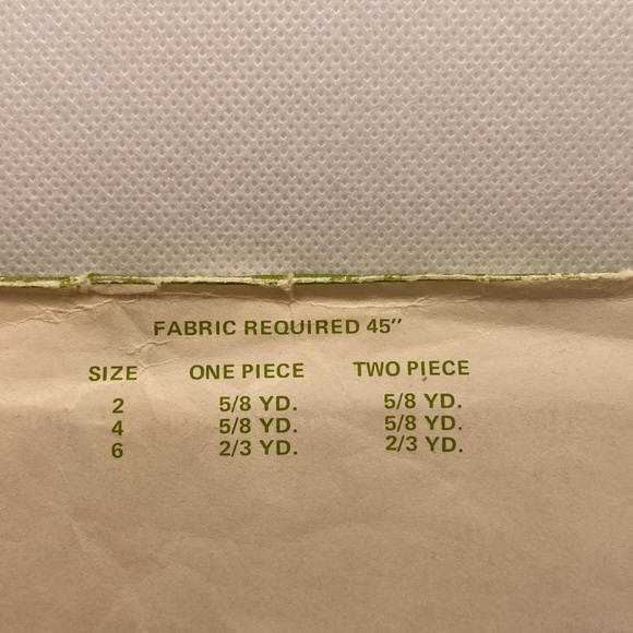 Basic Knits 306 Sewing Pattern Girls One & Two Piece Bathing Suit Size 2-6 Uncut - Picture 6 of 8